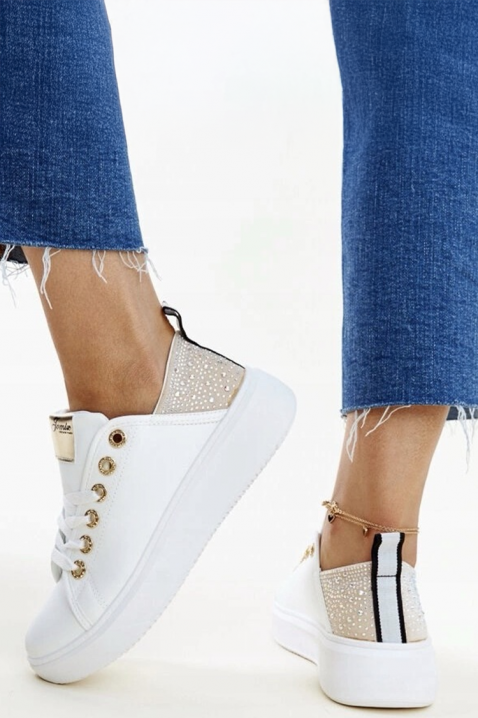 Дамски маратонки KLAMELDA WHITE, Цвят: бял, IVET.BG - Твоят онлайн бутик.