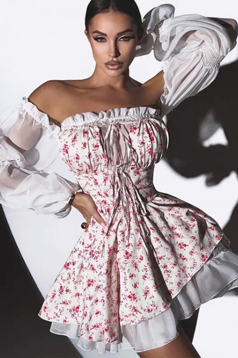 Рокля GREFIOXA, Цвят: бял, IVET.BG - Твоят онлайн бутик.