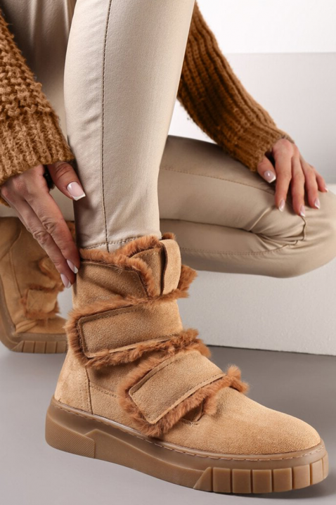 Дамски боти ZALVRINDA CAMEL, Цвят: светлокафяв, IVET.BG - Твоят онлайн бутик.