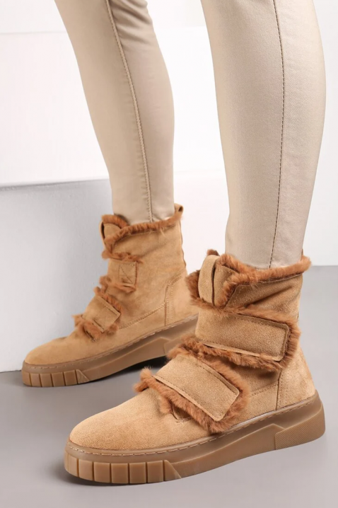 Дамски боти ZALVRINDA CAMEL, Цвят: светлокафяв, IVET.BG - Твоят онлайн бутик.