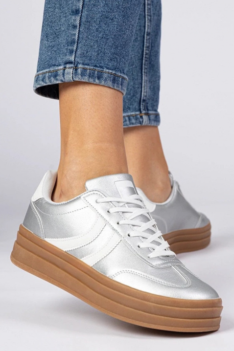 Дамски кецове SOLORA, Цвят: сребърен, IVET.BG - Твоят онлайн бутик.