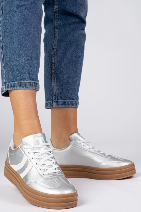 Дамски кецове SOLORA, Цвят: сребърен, IVET.BG - Твоят онлайн бутик.