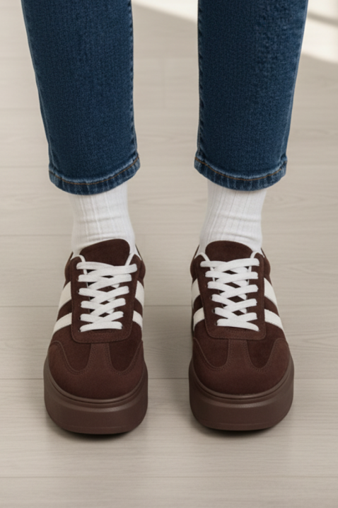 Дамски маратонки KELMIRA BROWN, Цвят: кафяв, IVET.BG - Твоят онлайн бутик.