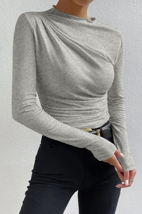 Дамска блуза ALRONDA GREY, Цвят: сив, IVET.BG - Твоят онлайн бутик.