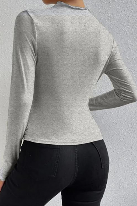 Дамска блуза ALRONDA GREY, Цвят: сив, IVET.BG - Твоят онлайн бутик.