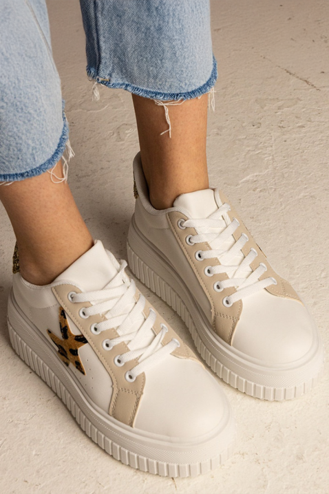 Дамски кецове ZVEZDILZA, Цвят: бял, IVET.BG - Твоят онлайн бутик.