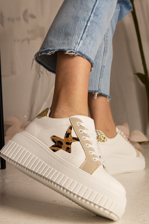 Дамски кецове ZVEZDILZA, Цвят: бял, IVET.BG - Твоят онлайн бутик.