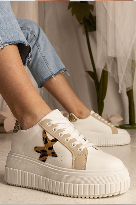 Дамски кецове ZVEZDILZA, Цвят: бял, IVET.BG - Твоят онлайн бутик.