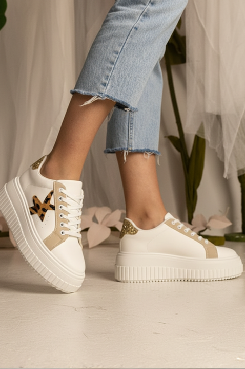 Дамски кецове ZVEZDILZA, Цвят: бял, IVET.BG - Твоят онлайн бутик.