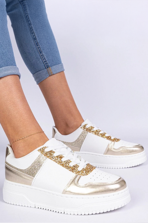 Дамски кецове MLAVELDA GOLDEN, Цвят: златен, IVET.BG - Твоят онлайн бутик.