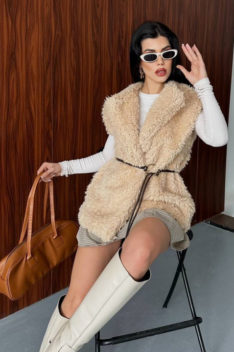 Елек TRENDYNA BEIGE, Цвят: беж, IVET.BG - Твоят онлайн бутик.