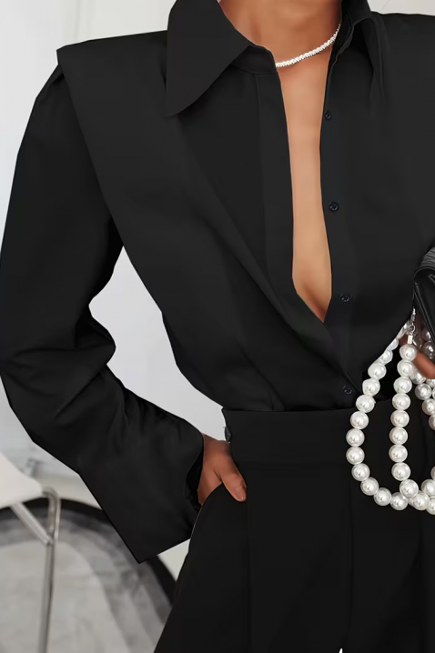 Дамска риза PLEVOLZA BLACK, Цвят: черен, IVET.BG - Твоят онлайн бутик.