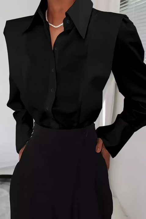 Дамска риза PLEVOLZA BLACK, Цвят: черен, IVET.BG - Твоят онлайн бутик.