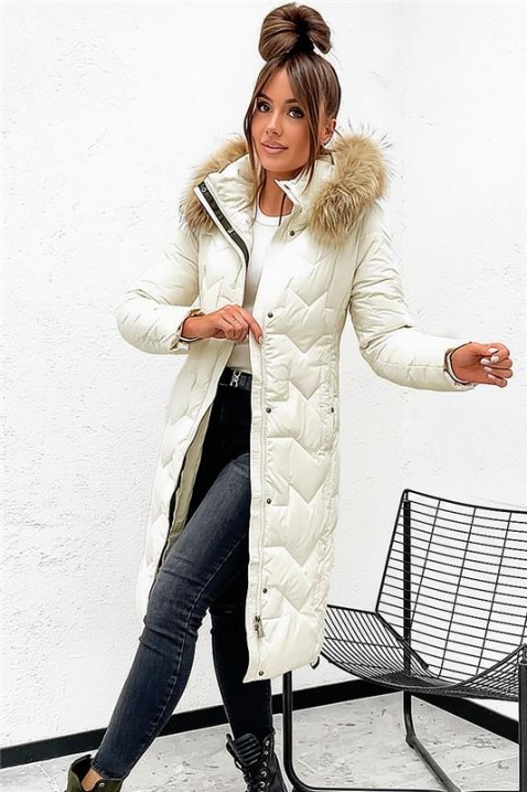 Яке KAPILZA WHITE, Цвят: бял, IVET.BG - Твоят онлайн бутик.