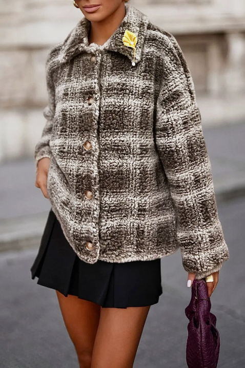 Палто DEVORGA BROWN, Цвят: кафяв, IVET.BG - Твоят онлайн бутик.