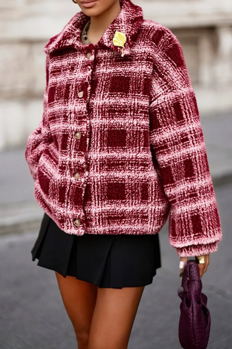 Палто DEVORGA RED, Цвят: червен, IVET.BG - Твоят онлайн бутик.