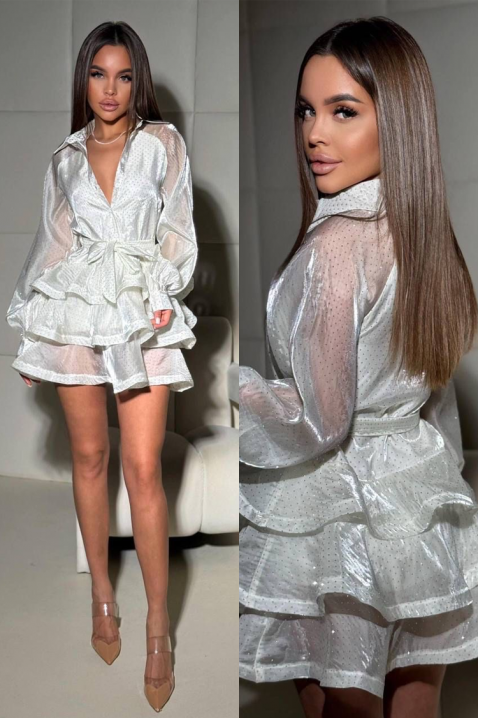 Рокля SEVORZA, Цвят: сребърен, IVET.BG - Твоят онлайн бутик.