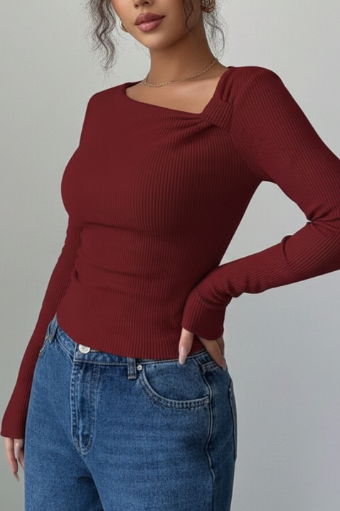 Дамска блуза TREBOLDA BORDO, Цвят: бордо, IVET.BG - Твоят онлайн бутик.