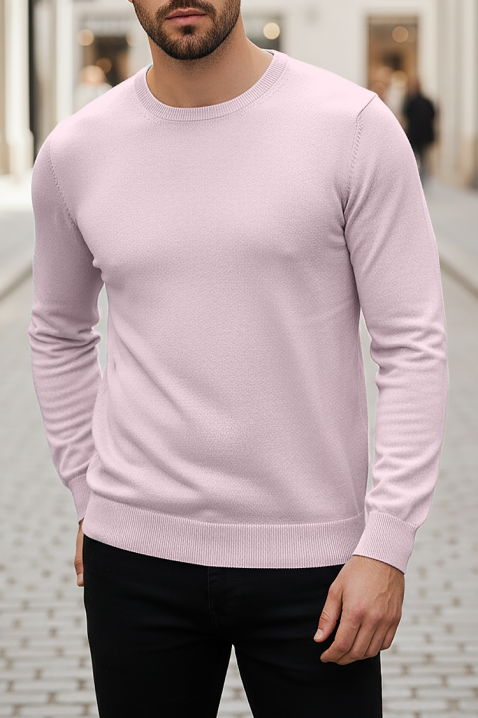 Мъжки пуловер BORJO PINK, Цвят: розов, IVET.BG - Твоят онлайн бутик.