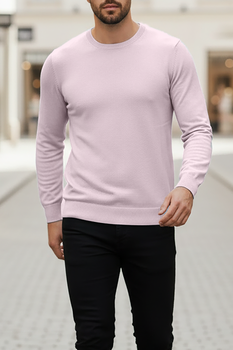 Мъжки пуловер BORJO PINK, Цвят: розов, IVET.BG - Твоят онлайн бутик.