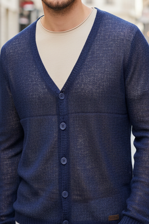 Мъжка жилетка KALBER, Цвят: тъмносин, IVET.BG - Твоят онлайн бутик.