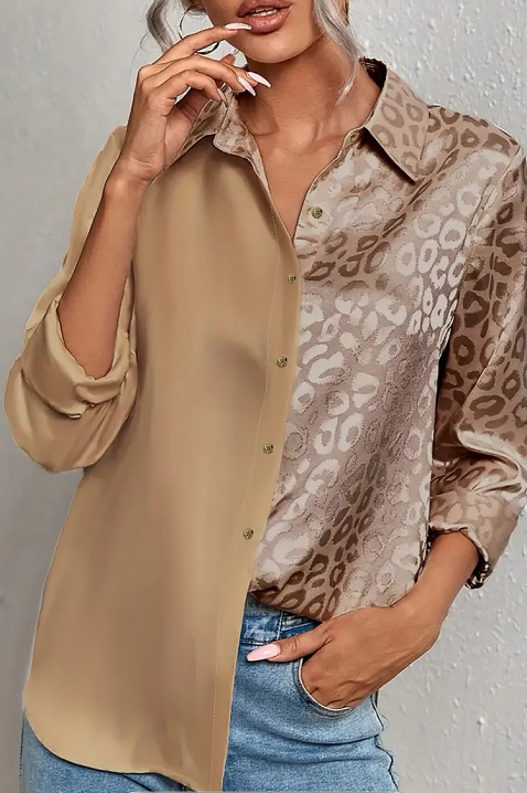 Дамска риза VEYANZA BEIGE, Цвят: беж, IVET.BG - Твоят онлайн бутик.