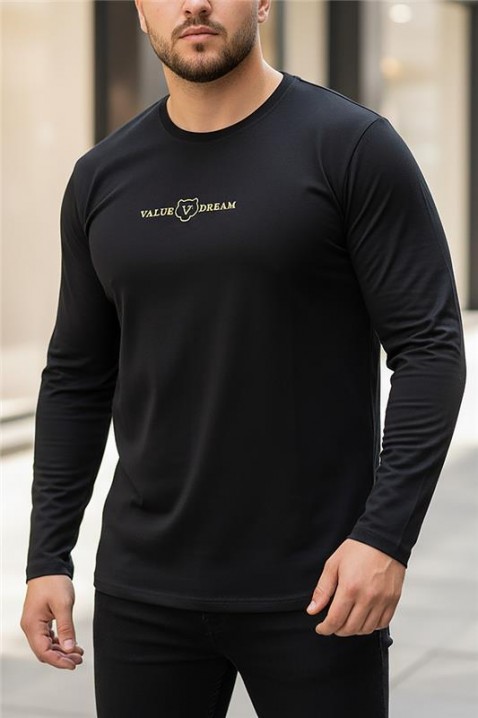 Мъжка блуза KORTOZO BLACK, Цвят: черен, IVET.BG - Твоят онлайн бутик.