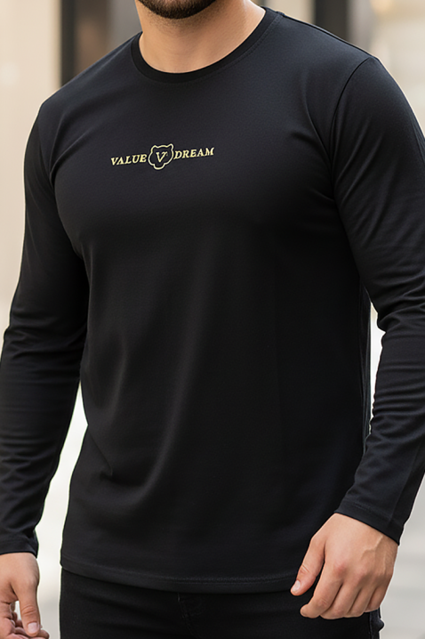 Мъжка блуза KORTOZO BLACK, Цвят: черен, IVET.BG - Твоят онлайн бутик.