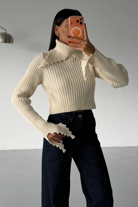 Пуловер DAROLZA ECRU, Цвят: екрю, IVET.BG - Твоят онлайн бутик.