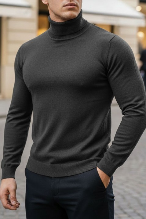 Мъжки пуловер DORODO GRAFIT, Цвят: графит, IVET.BG - Твоят онлайн бутик.