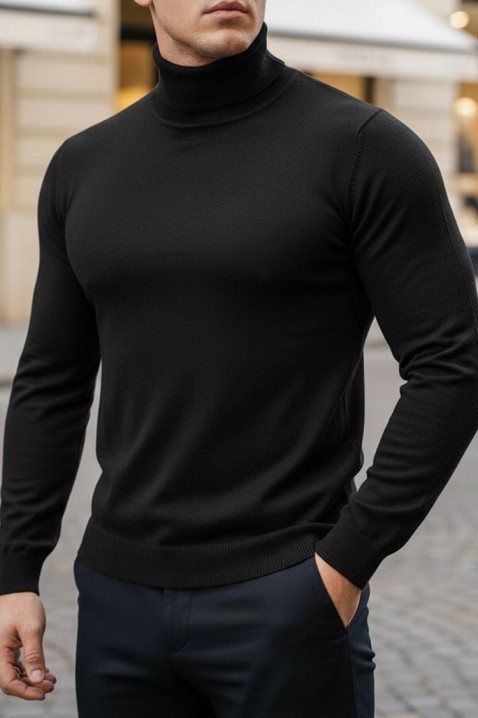 Мъжки пуловер DORODO BLACK, Цвят: черен, IVET.BG - Твоят онлайн бутик.