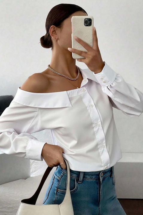 Дамска риза AMALZIRA, Цвят: бял, IVET.BG - Твоят онлайн бутик.