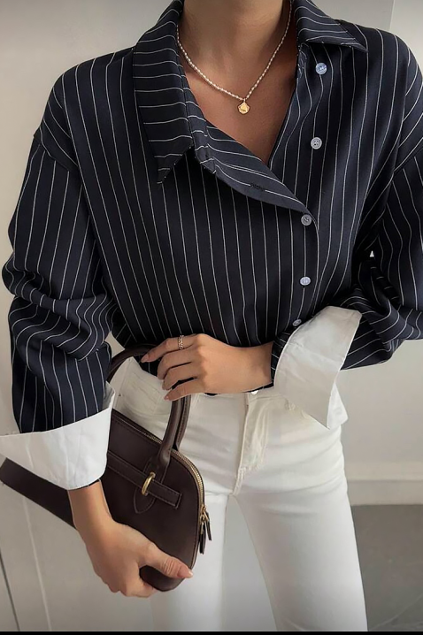 Дамска риза KLASONA, Цвят: черен, IVET.BG - Твоят онлайн бутик.