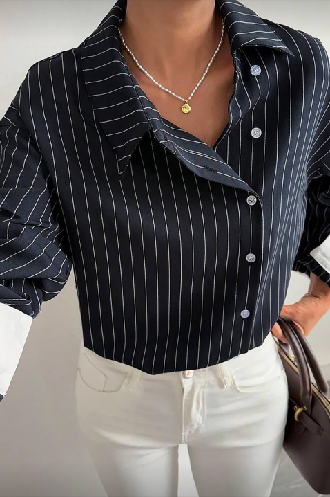 Дамска риза KLASONA, Цвят: черен, IVET.BG - Твоят онлайн бутик.