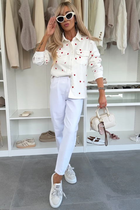 Дамска риза DRAVELZA WHITE, Цвят: бял, IVET.BG - Твоят онлайн бутик.