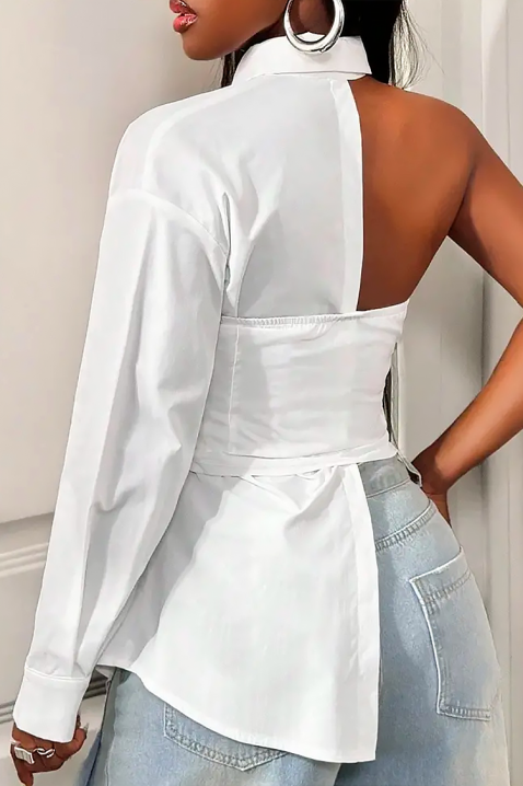 Дамска риза ABRONSA, Цвят: бял, IVET.BG - Твоят онлайн бутик.