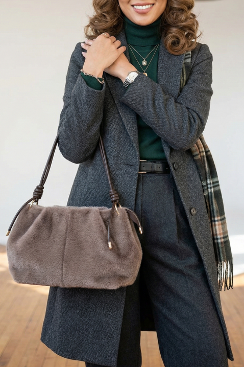 Дамска чанта VELOROZA MOCHA, Цвят: мока, IVET.BG - Твоят онлайн бутик.