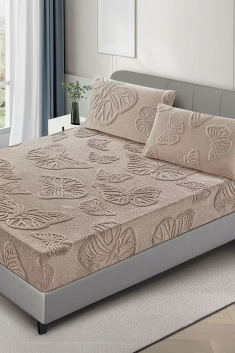 Чаршаф с ластик GOLMERXA BEIGE 200х220 cm, Цвят: беж, IVET.BG - Твоят онлайн бутик.