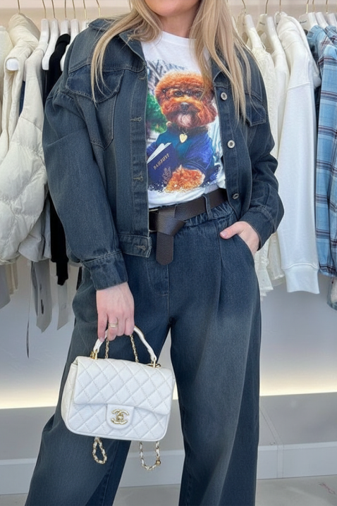 Дънково яке ALERONA, Цвят: син, IVET.BG - Твоят онлайн бутик.