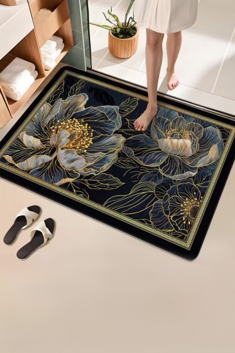 Постелка за баня NIOGELVA, Цвят: черен, IVET.BG - Твоят онлайн бутик.