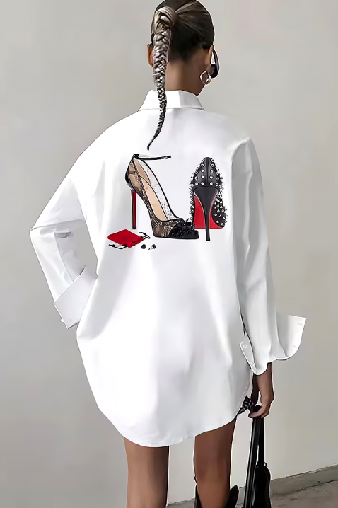 Дамска риза VORSELA, Цвят: бял, IVET.BG - Твоят онлайн бутик.