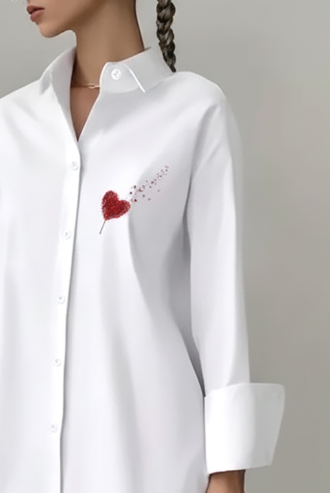 Дамска риза RONSELA, Цвят: бял, IVET.BG - Твоят онлайн бутик.