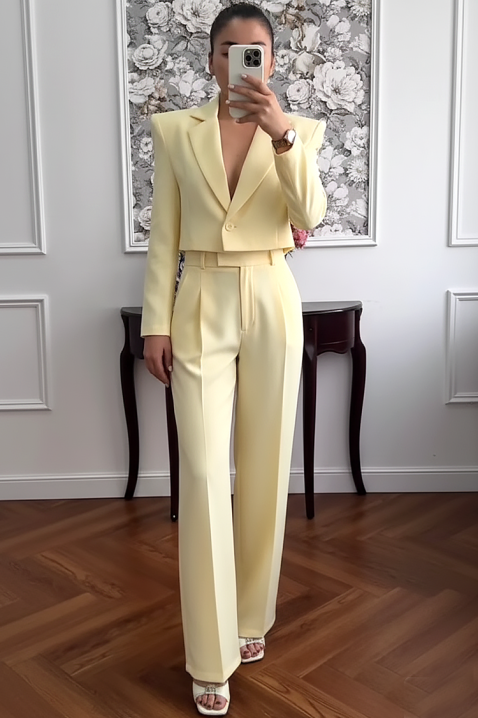 Сако LELONDANA YELLOW, Цвят: жълт, IVET.BG - Твоят онлайн бутик.