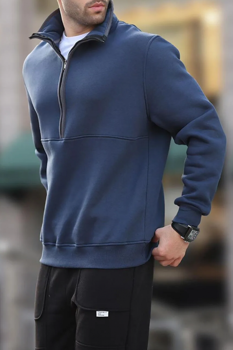 Мъжки сучиър LAREFO NAVY, Цвят: тъмносин, IVET.BG - Твоят онлайн бутик.