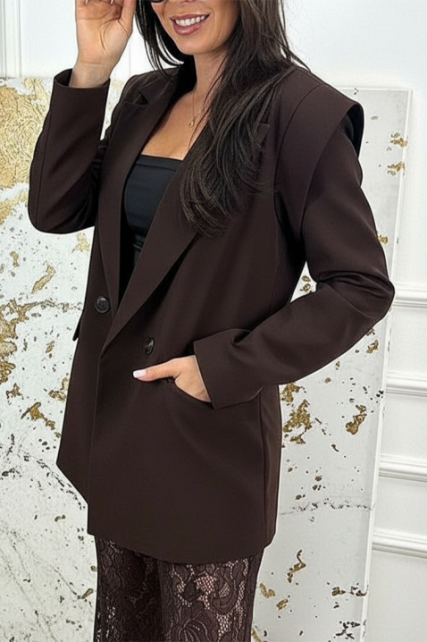 Сако ESROLDA BROWN, Цвят: кафяв, IVET.BG - Твоят онлайн бутик.