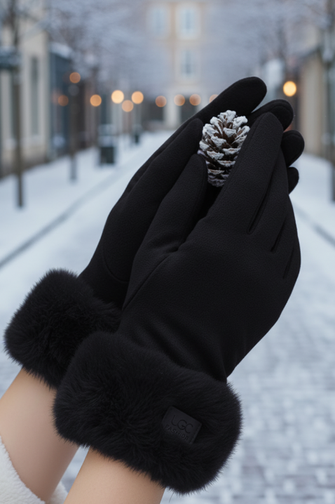 Дамски ръкавици ELIORJA BLACK, Цвят: черен, IVET.BG - Твоят онлайн бутик.