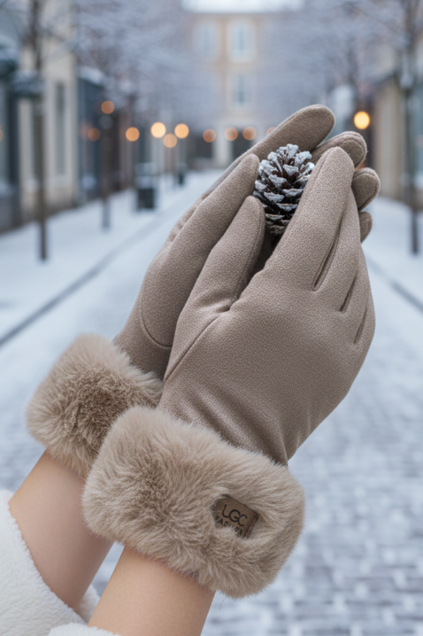 Дамски ръкавици ELIORJA BEIGE, Цвят: беж, IVET.BG - Твоят онлайн бутик.