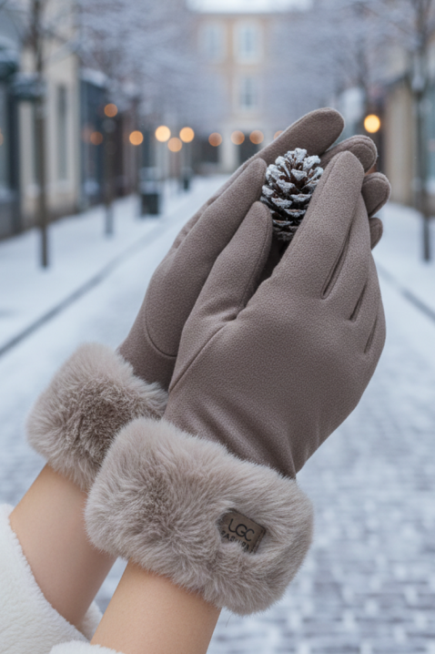 Дамски ръкавици ELIORJA MOCHA, Цвят: мока, IVET.BG - Твоят онлайн бутик.