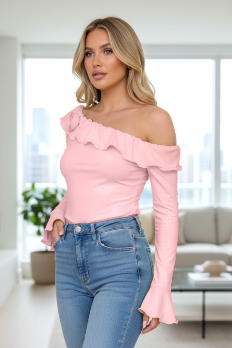 Дамска блуза REMILONGA PINK, Цвят: розов, IVET.BG - Твоят онлайн бутик.