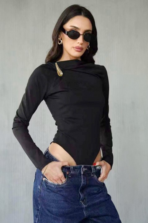 Боди-блуза BAREOLA BLACK, Цвят: черен, IVET.BG - Твоят онлайн бутик.